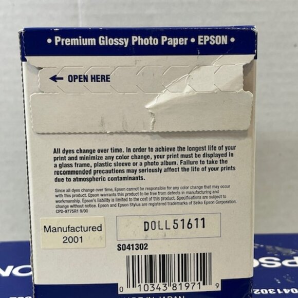 3 Boxes: Epson Premium Glossy Photo Paper #S041302 NEW 4"x26' - Picture 6 of 8